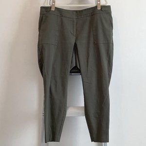 COPY - LOFT Plus Marissa skinny ankle pants - olive green